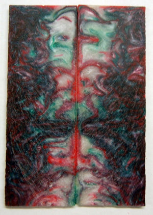 Christmas Swirl Acrylester #33 (2 pc) Razor Knife Scaless 3/16" x 2" x 6" - 2283