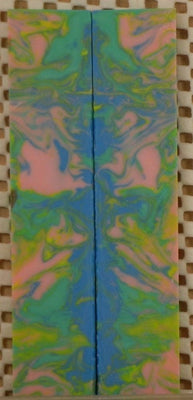 Pastel Dream Inlace Acrylester #100 (2 pc) Mini Knife Scales  3/16