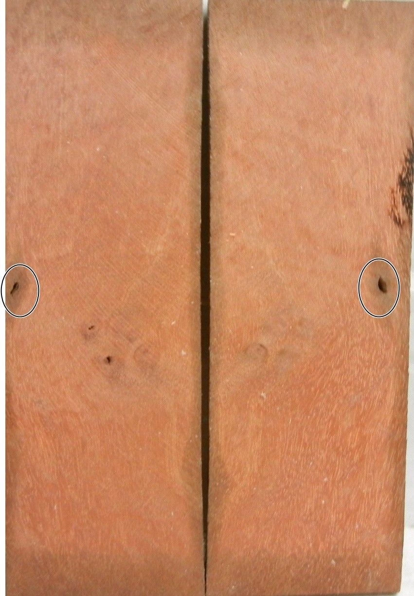 Resin Burl African (2 pc) Straight Razor Scaless 3/16" x 2" x 6" 5443