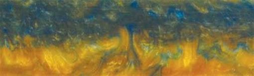 1 1/2" x 1 1/2" x 6" Game Call Blue & Gold Acrylester #50 - Wood Acrylic Supply