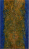 Blue & Gold Inlace Acryl 2 pc Mini Knife Scales  3/16"x3/4"x3"      001