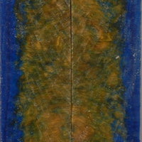 Blue & Gold Inlace Acryl 2 pc Mini Knife Scales  3/16"x3/4"x3"      001