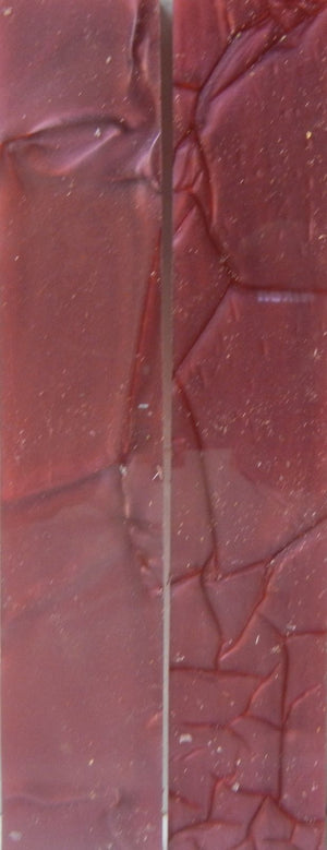 Burgundy Designed Acrylic (2 pc) Knife Scaless 3/16" x 1" x 6" - 0423