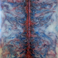 Patriotic Swirl Acrylester #31 (2 pc) Razor Scaless 3/16" x 2" x 6" - 6881