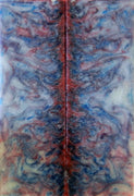 Patriotic Swirl Acrylester #31 (2 pc) Razor Scaless 3/16" x 2" x 6" - 6881