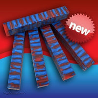 Genesis Scarlet Wave Acrylester (1 pc) Pen Blank 3/4" x 5" Blanks
