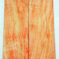 Box Elder w Red Dye (2 pc) Razor Knife Scales 3/16" x 2" x 6" - 1250 - Wood Acrylic Supply