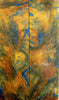 Blue & Gold Acrylester #50 (2 pc) Knife Scales 3/8" x 1 1/2" x 5" - 0863 - Wood Acrylic Supply