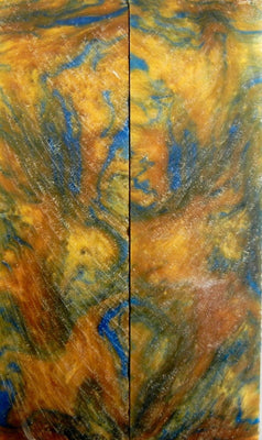 Blue & Gold Acrylester #50 (2 pc) Knife Scales 3/8