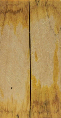 Tamarind Spalted Dyed Light Yellow (2 pc) Knife Scaless  1/4