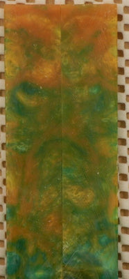 Green & Gold Inlace Acrylester #49 (2 pc) Mini Knife Scales  3/16