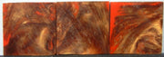 Bronze & Orange Acrylester (3 pc) Inlay/Thin 1/4" x 1 1/2" x 1 1/2"    --1