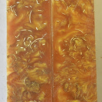 Alumilit Gold Imbedded with Brass (2 pc) Knife Scales 1/4" x 1 1/2" x 6" - 7805 - Wood Acrylic Supply