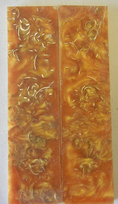Alumilit Gold Imbedded with Brass (2 pc) Knife Scales 1/4
