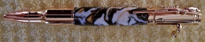 Gold Magnum Twist Pen with Handmade Renaissance Body - Wood Acrylic Supply