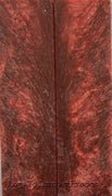 Crushed Cranberry Inlace Acryl 05 w Eye 2 pc Knife Scales 1/4"x1 1/2"x6"      E01