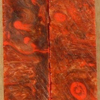 Bronze & Orange Inlace Acryl #01 2 pc Mini Knife Scale  3/16"x3/4"x5"      001 - Wood Acrylic Supply