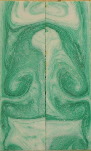 Spring Mist Inlace Acrylester #46 2 pc Knife Scale  1/4"x1 1/2"x5"      003 - Wood Acrylic Supply