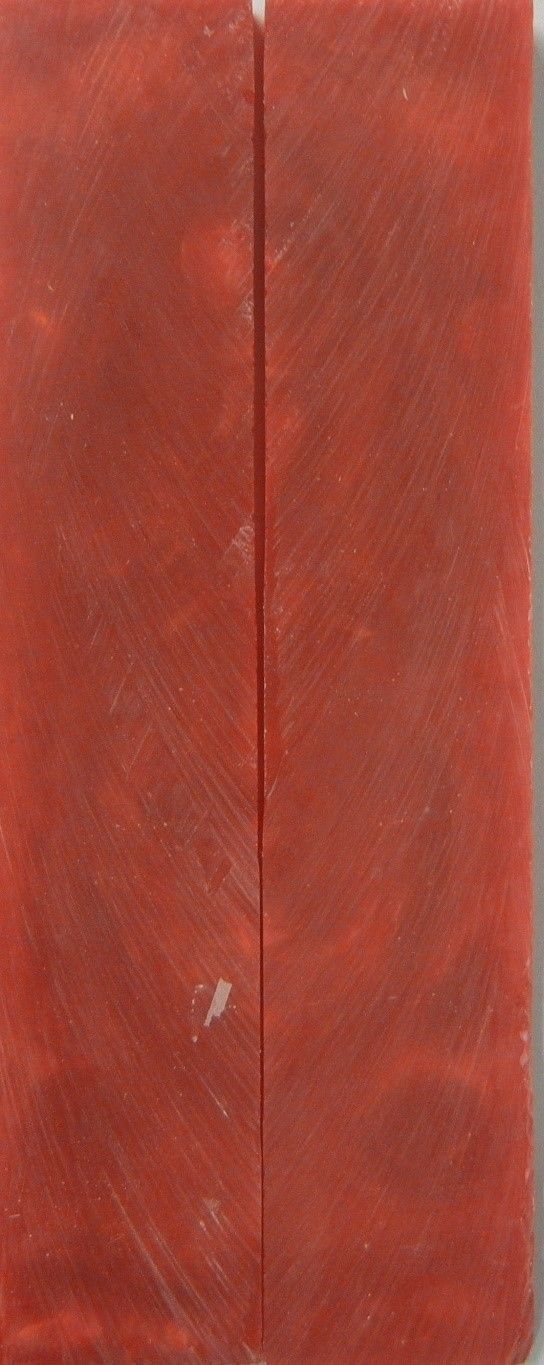 Golden Red Inlace Acrylester #14 (2 pc) Mini Knife Scales  3/16"x1"x5"    001 - Wood Acrylic Supply