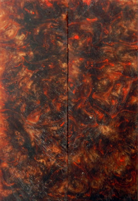Bronze & Orange Acrylester #01 (2 pc) Knife Scales 3/8