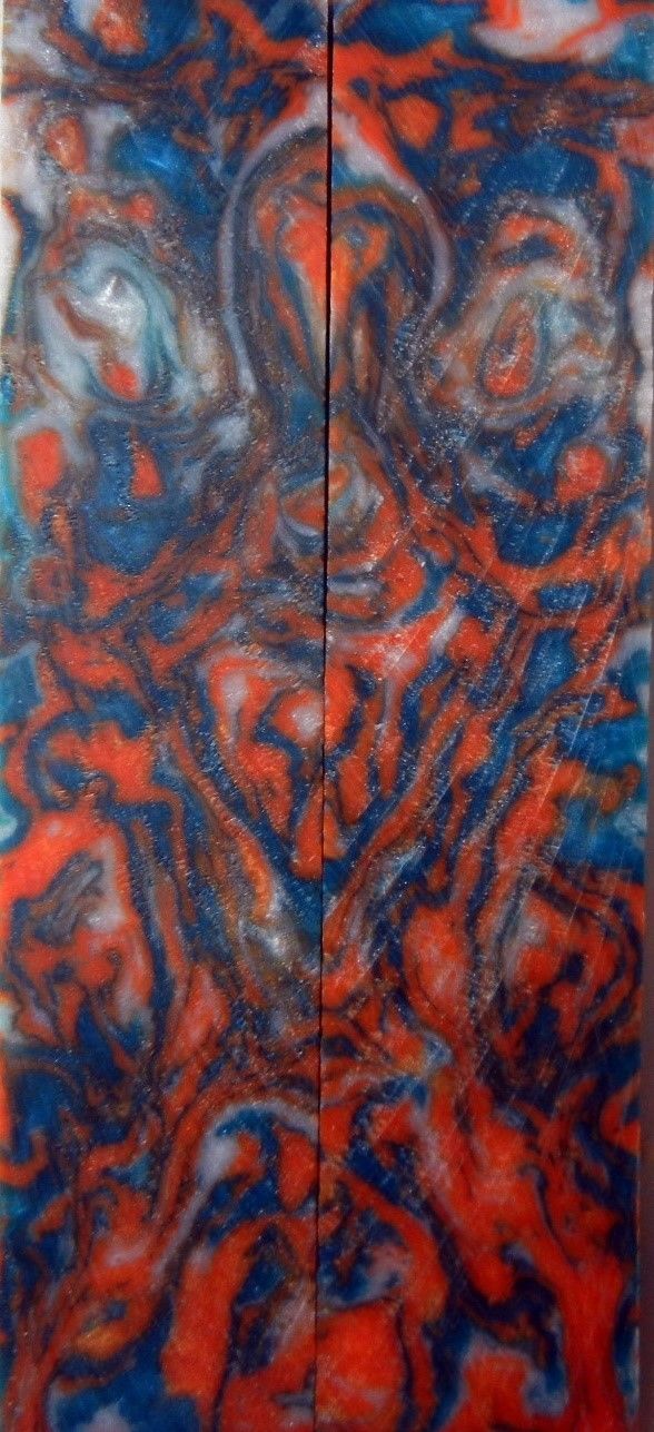 Dolphins Acrylester #55 (2 pc) Knife Scales 3/16" x 1" x 5" - 0662 - Wood Acrylic Supply