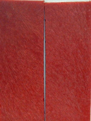 Solid Red Inlace Acrylester sc3 (2 pc) Knife Scales  3/16"x1 1/2"x5"    500 - Wood Acrylic Supply