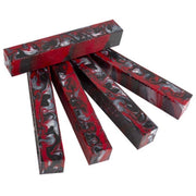 3/4" x 3/4" x 5" Pen Blank Red Damascus Acrylester #122 - Wood Acrylic Supply