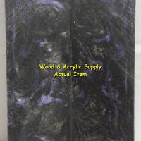 Black & Violet Acrylester #23 (2 pc) Knife Scaless 3/8" x 1 3/4" x 5" 5427