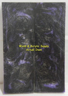 Black & Violet Acrylester #23 (2 pc) Knife Scaless 3/8