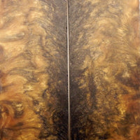 Black & Gold Acrylester #47 (2 pc) Razor Knife Scales 3/16" x 2" x 5" - 1578 - Wood Acrylic Supply