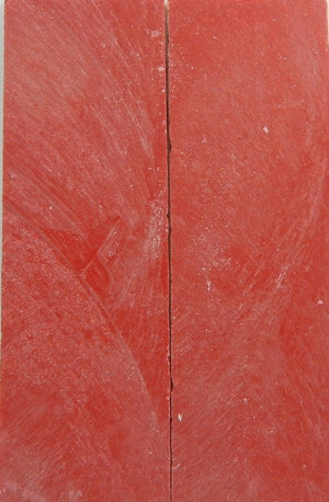 Solid Red Acrylester sc3 (2 pc) Straight Razor Scales  3/16" x 2" x 6"    --1 - Wood Acrylic Supply
