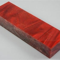 Ruby Red Silk Lava Bright Arylic 1 pc Knife Blank 11/16" x 1 1/2" x 5"      405 - Wood Acrylic Supply