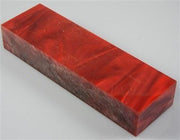 Ruby Red Silk Lava Bright Arylic 1 pc Knife Blank 11/16" x 1 1/2" x 5"      405 - Wood Acrylic Supply
