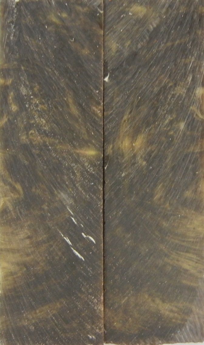 Antique Gold Inlace Acrylester #34 (2 pc) Knife Scaless  1/4"x1 1/2"x5"    004