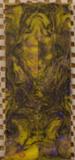 Banana Grape Inlace Acry LSU #39 (2 pc) Mini Knife Scales  3/16"x1"x5"    003