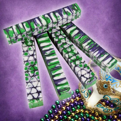 Genesis  Mardi Gras Acrylester 1 pc Pen Blank 3/4