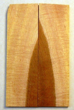 Mesquite Figured Curly (2 pc) Knife Scales 1/4" x 1 1/2" x 5" - 1513 - Wood Acrylic Supply