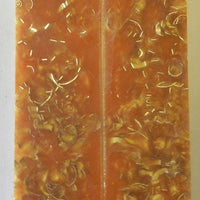 Alumilit Gold Imbedded with Brass (2 pc) Knife Scales 1/4" x 1 1/2" x 6" - 7804 - Wood Acrylic Supply
