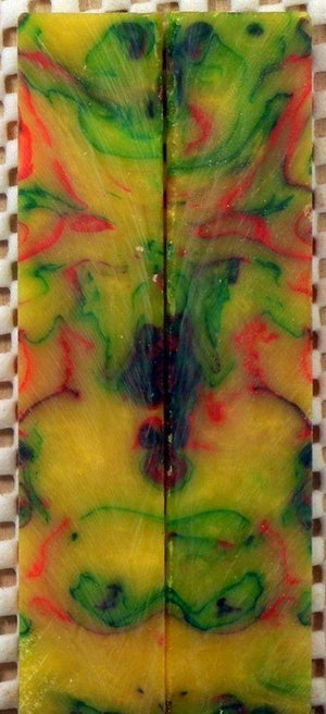 VietNam Veteran Inlace Acrylester (2 pc) Mini Knife Scales  3/16"x1"x5"    001 - Wood Acrylic Supply