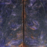 Bronze & Violet Acrylester #02 (2 pc) Knife Scaless  3/8" x 1 3/4" x 5"    --1