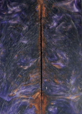 Bronze & Violet Acrylester #02 (2 pc) Knife Scaless  3/8