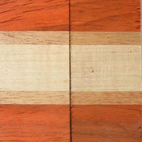 Laminated Padauk Maple (2 pc) Knife Scaless 3/8" x 1 1/2" x 6" - 7847