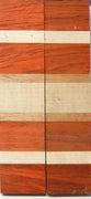 Laminated Padauk Maple (2 pc) Knife Scaless 3/8" x 1 1/2" x 6" - 7847