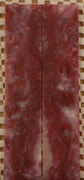 Cherry Ohio State Inlace Acrylester  (2 pc) Mini Knife Scales  3/16"x1"x5"    001