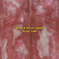 Cherry Ohio State Acrylester #44 (2 pc) Knife Scales 1/4" x 1 1/2" x 5" 5870 - Wood Acrylic Supply