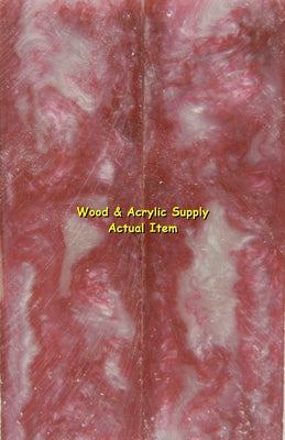 Cherry Ohio State Acrylester #44 (2 pc) Knife Scales 1/4