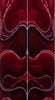 Strawberry Mesh Acrylic 2 pc Mini Knife Scale  3/16"x3/4"x5" - Wood Acrylic Supply