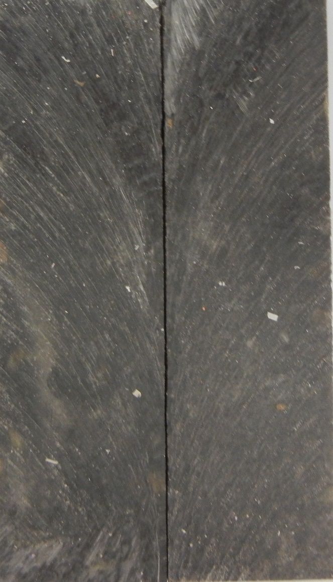 Black Peacock Inlace Acrylester #60 (2 pc) Knife Scaless  1/4"x1 1/2"x5"    002