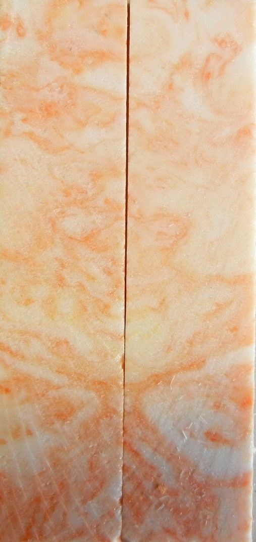 Orange Creamsicle Acrylester #52 (2 pc) Knife Scales 3/16" x 1" x 4" - 0869 - Wood Acrylic Supply