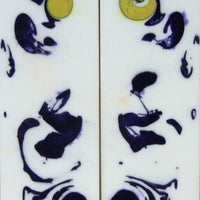 Alumilit not Acrylic White Yell Blue (2 pc) Knife Scaless 1/4" x 1 3/4" x 6 6046